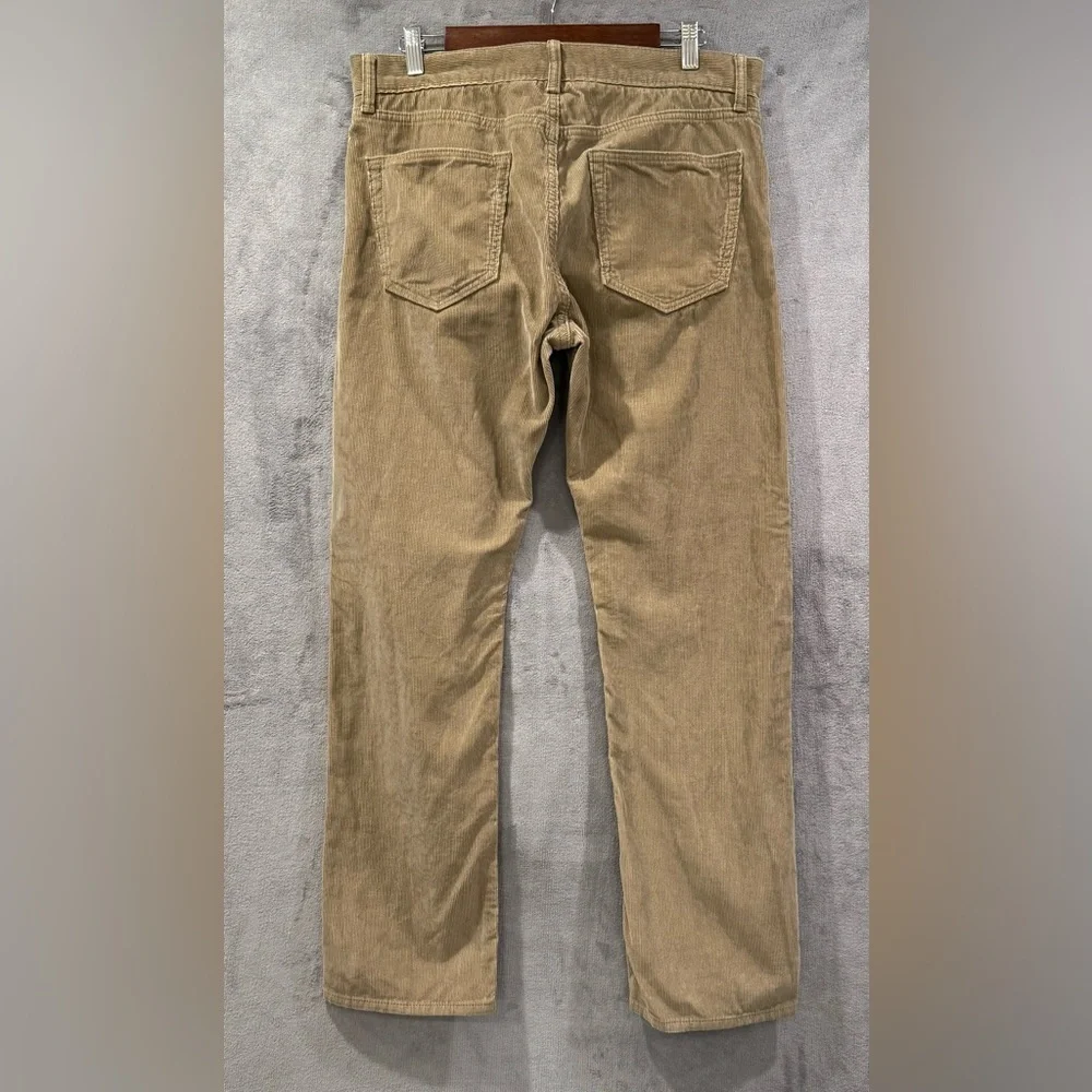 Banana Republic Corduroy Chino Pants Mens 33x30 Brown Pima Cotton Slim Straight